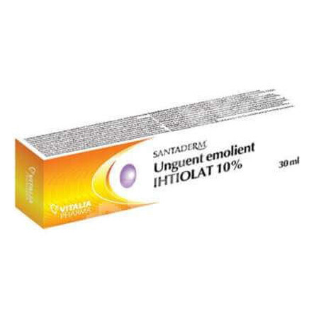 Unguent emolient Ihtiolat 10% Santaderm, 30 ml, Vitalia