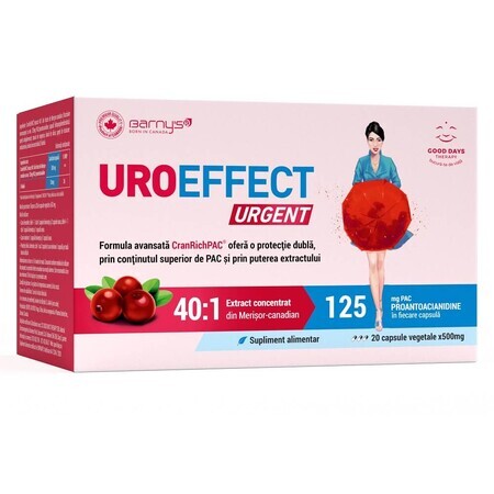 UROeffect URGENT, 20 vegetarische Kapseln, Good Days Therapy