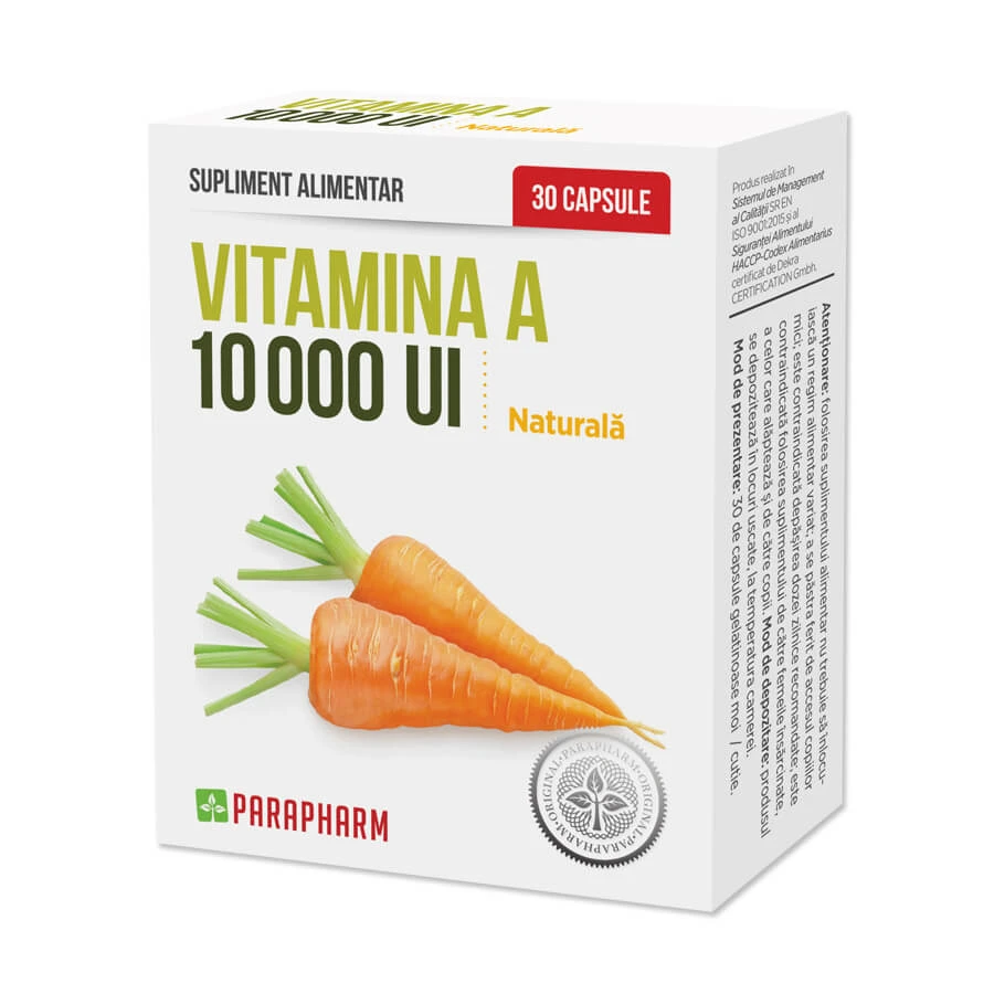 Vitamin A 10000 IE, 30 Kapseln, Parapharm