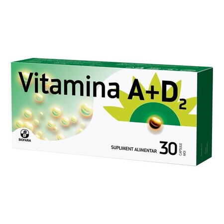 Vitamin A+D2, 30 Kapseln, Biofarm
