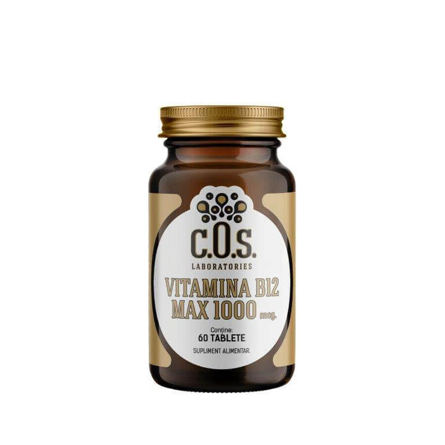 Vitamina B12 MAX 1000mcg, 60 tablete, COS Laboratories