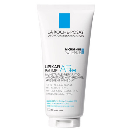 La Roche-Posay Lipikar Baume AP+M Balsam mit dreifacher Wirkung gegen trockene Hautstellen, 200 ml