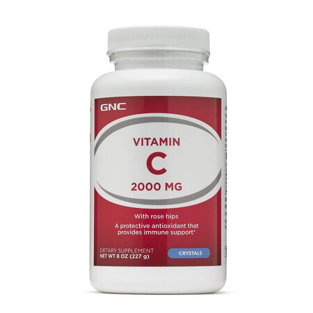 Vitamina C 2000 mg cu Maceșe, Cristale 227 g, GNC