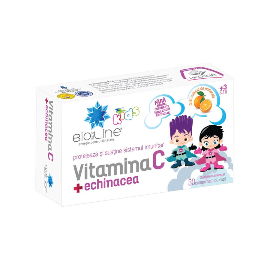 Vitamin C mit Echinacea für Kinder, 30 Tabletten, Helcor