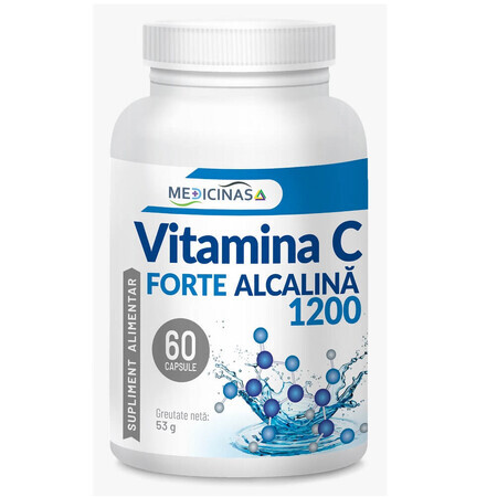 Vitamin C Forte alkalisch 1200 Medicinas, 60 Gemüsekapseln, Medica Laboratories