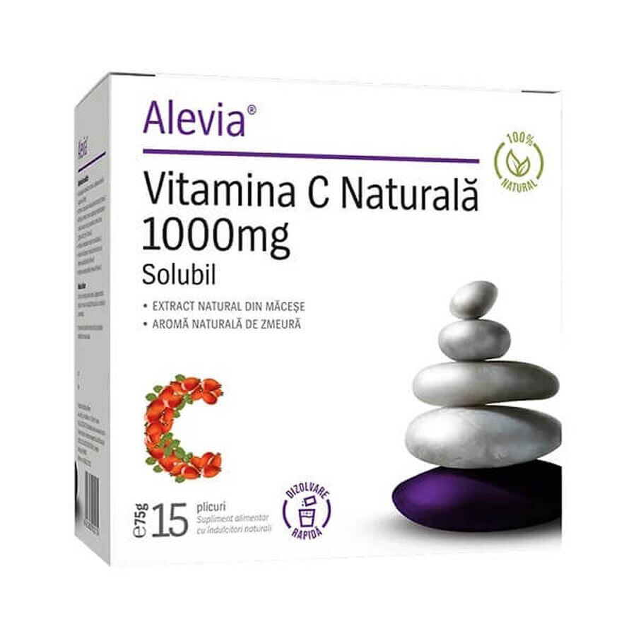 Natürliches Vitamin C 1000 mg, 15 Portionsbeutel, Alevia