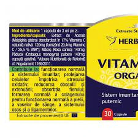 Bio Vitamin C, 120 Kapseln, Herbagetica