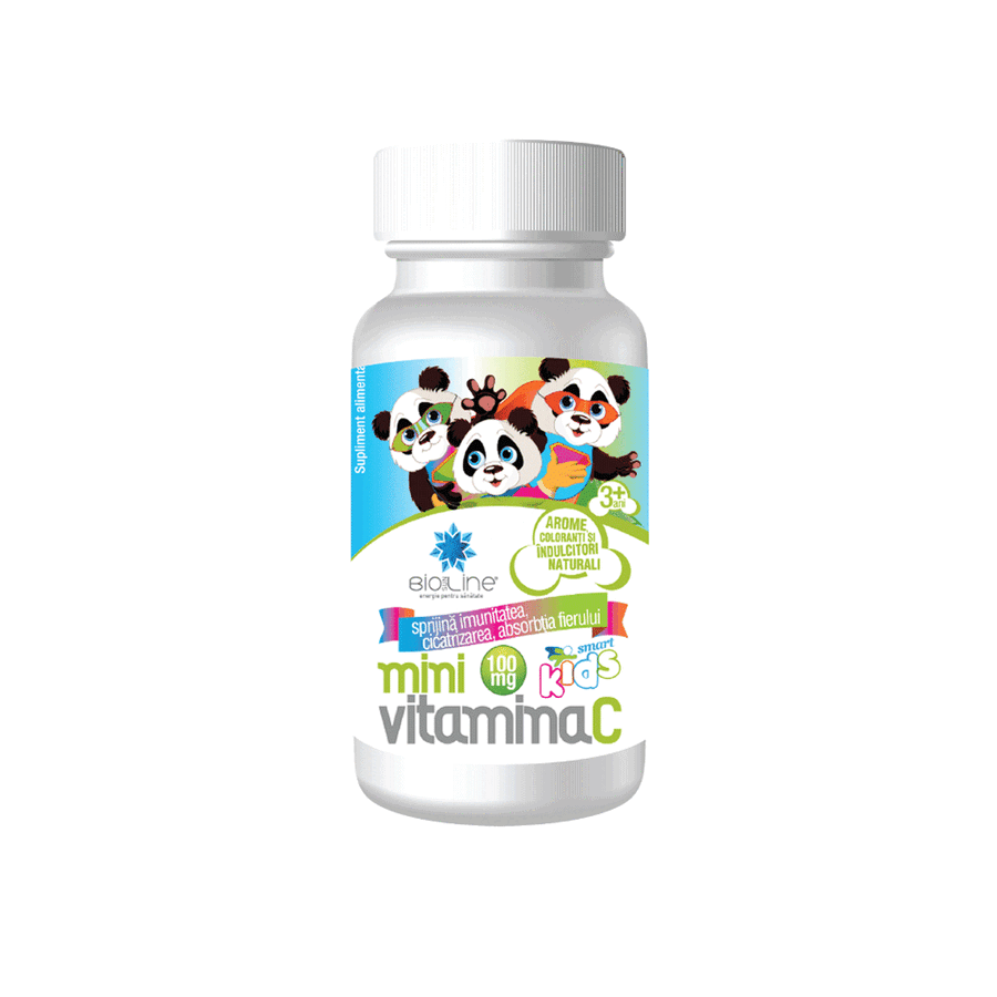 Vitamin C für Kinder MiniVitamin C 100 mg Bioline, 30 Lutschtabletten, Helcor
