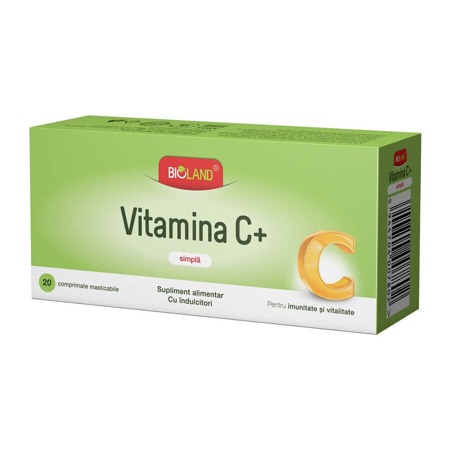 Vitamina C Plus Bioland 200 mg, 20 comprimate, Biofarm