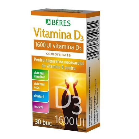 Vitamin D3 1600IU, 30 Tabletten, Beres