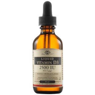 Vitamin D3 flüssig 2500 IU 62,5 mcg mit Orangengeschmack, 59 ml, Solgar