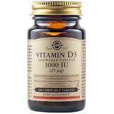 Vitamin D3 Kautablette 1000 IU, 100 Tabletten, Solgar