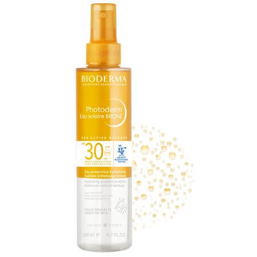 Sonnenschutzwasser SPF 30 für empfindliche Haut Photoderm Bronz, 200 ml, Bioderma