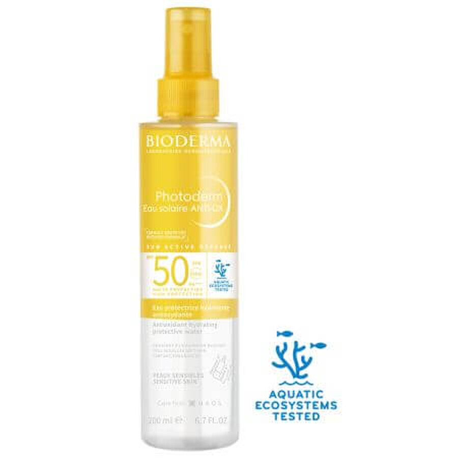 Sonnenschutzwasser SPF 50 für empfindliche Haut Photoderm Anti-Ox, 200 ml, Bioderma