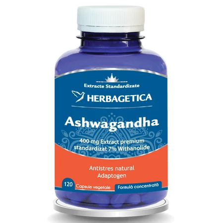 Ashwagandha, 120 Kapseln, Herbagetica