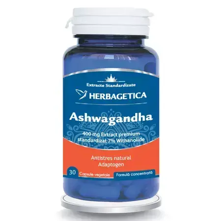 Ashwagandha, 30 capsule, Herbagetica