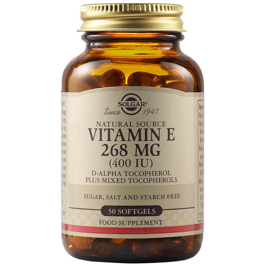 Vitamin E 268 mg 400 IU, 50 Kapseln, Solgar
