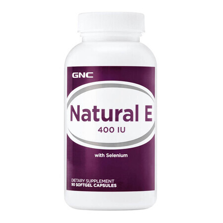 Natürliches Vitamin E 400 IU mit Selen (077967), 90 Kapseln, GNC