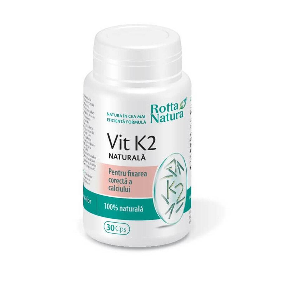 Vitamina K2 naturală, 30 capsule, Rotta Natura