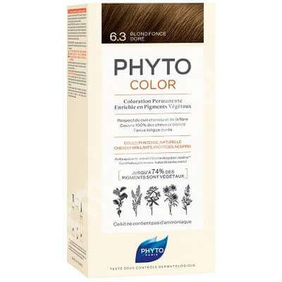 Permanentes Haarfärbemittel Farbton 6.3 Dunkles Goldblond, 50 ml, Phyto