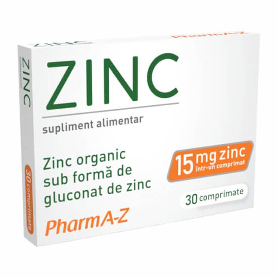 Zinc 15mg, 30 comprimate, PharmA-Z