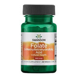 Folsäure Folat 800 mcg, 30 Kapseln, Swanson