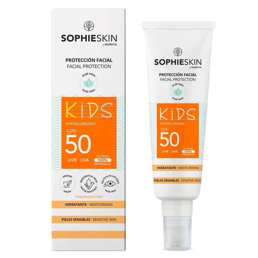 Sonnenschutzcreme SPF 50 für Kinder Gesichtsschutz, 50 ml, Sophieskin