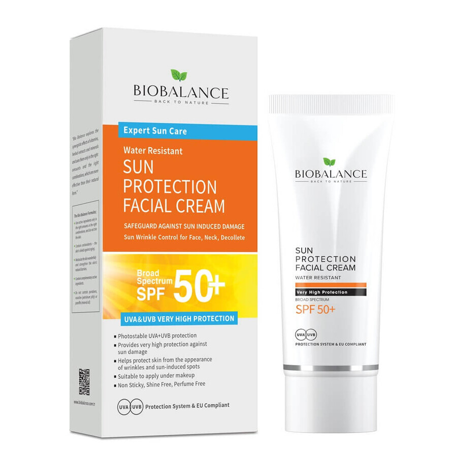 Gesichtscreme mit Sonnenschutz SPF50+, 75 ml, Bio Balance