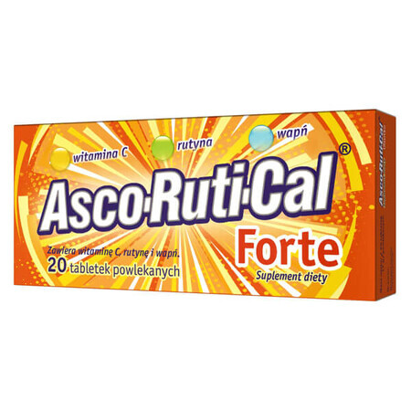 AscoRutiCal Forte, 20 comprimate filmate