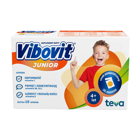 Vibovit Junior, Orangengeschmack 30 Beutel - Langes Haltbarkeitsdatum!