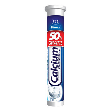 Zdrovit Calcium 300 mg, aromă de lămâie, 20 comprimate efervescente