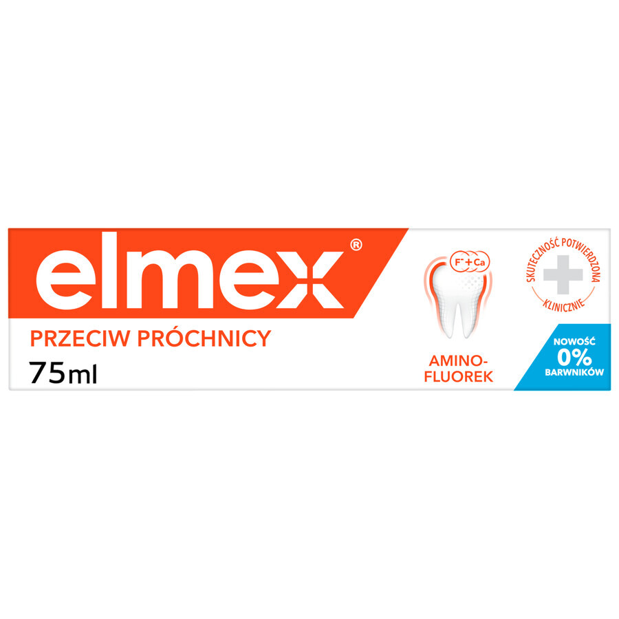Elmex Against Caries, pastă de dinți cu fluorură de amină, 75 ml