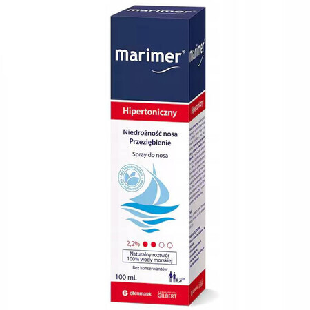 Marimer, apă de mare, spray hipertonic, 100 ml