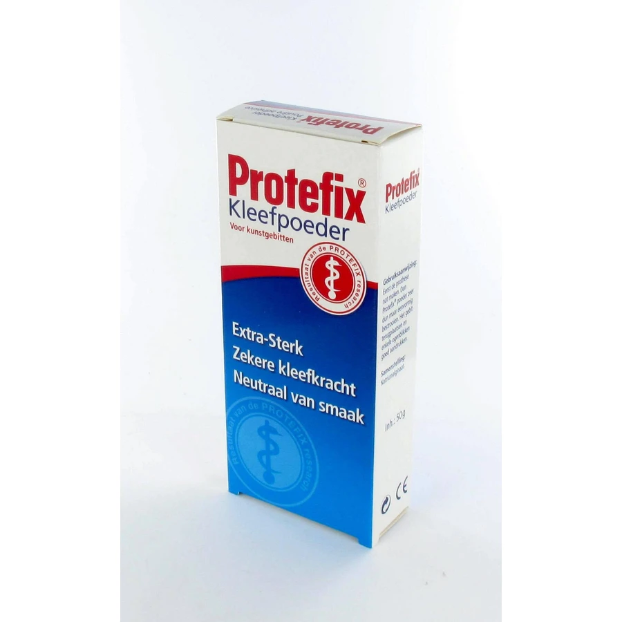 Protefix, poudre de fixation pour prothèses dentaires, extra-forte, goût neutre, 50 g
