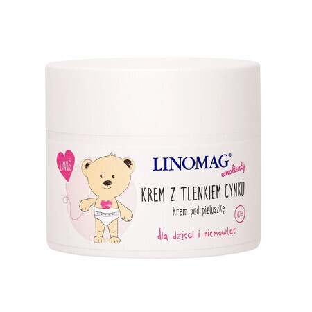 Linomag Emolients, cremă cu oxid de zinc pentru bebeluși și copii din prima zi de viață, 50 ml