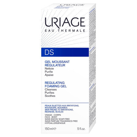 Uriage DS, gel de curățare, piele sensibilă, 150 ml