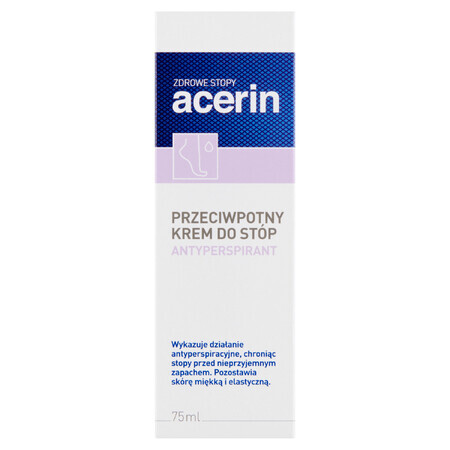 Acerin Perspirant, cremă de picioare anti-transpirație, 75ml