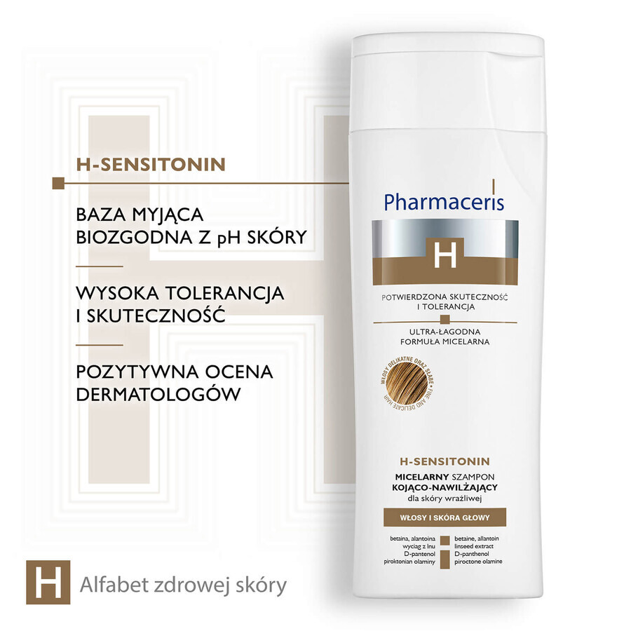 Pharmaceris H Sensitonin, Șampon micelar calmant și hidratant, piele sensibilă, 250 ml