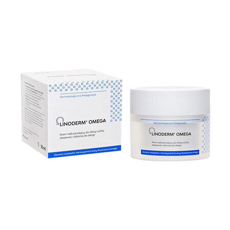 Linoderm Omega, cremă lubrifiantă pentru pielea uscată, atopică și predispusă la alergii, 50 ml