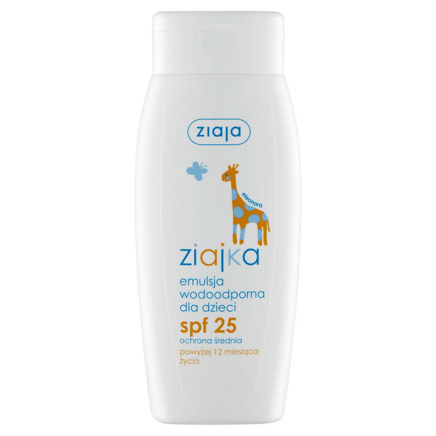 Ziajka, wasserfeste Sonnenmilch für Kinder SPF25, ab 12 Monaten, 150ml