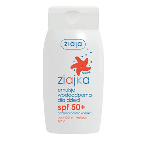 Ziajka, wasserfeste Sonnenschutzemulsion für Kinder ab 6 Monaten, SPF 50+, 125 ml