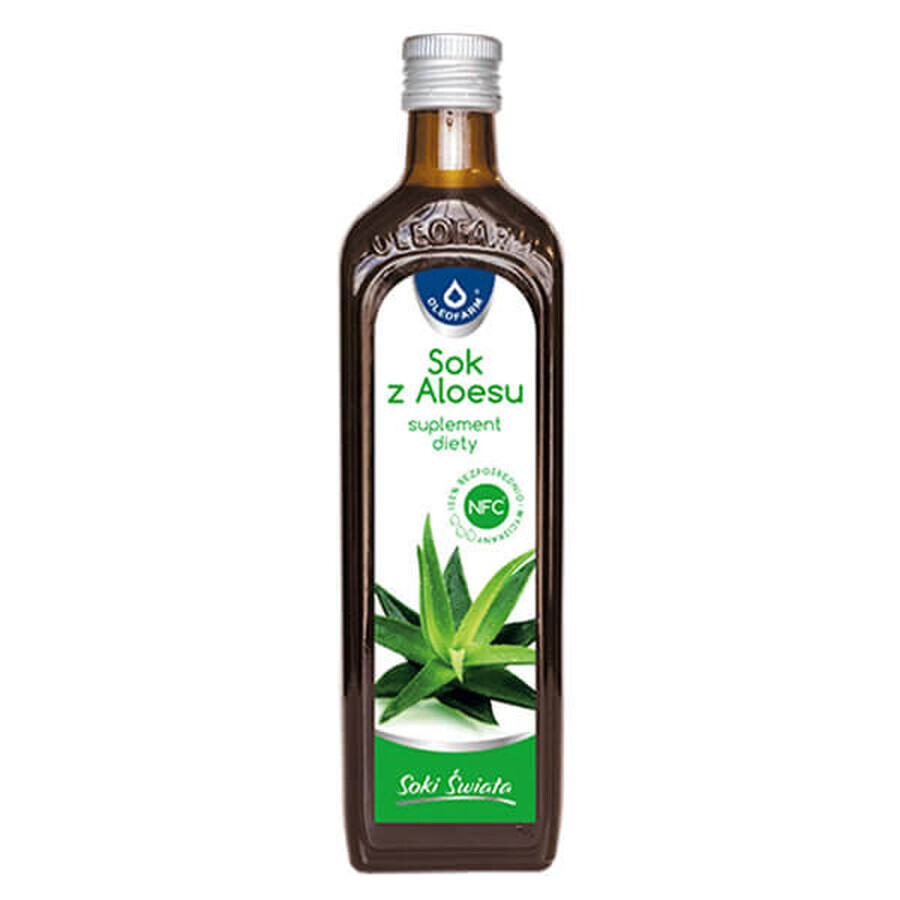 Oleofarm Juice of the World Suc de Aloe Vera cu pulpă, 500 ml