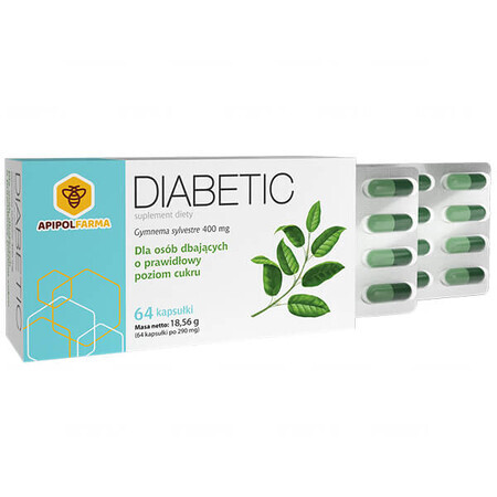 Diabetic, Gymnema sylvestre 400 mg, 64 capsule