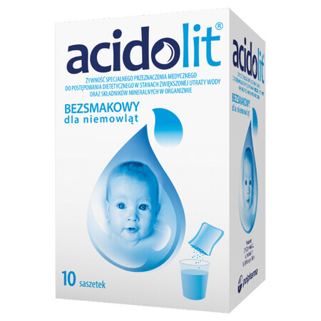 Acidolit, bezsmakowy dla niemowlt, 10 saszetek