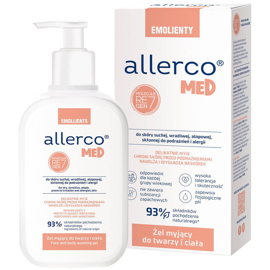 Allerco, Reinigungsgel für die zu Irritationen und Allergien neigende Haut, 200 ml - Langfristig gültig!