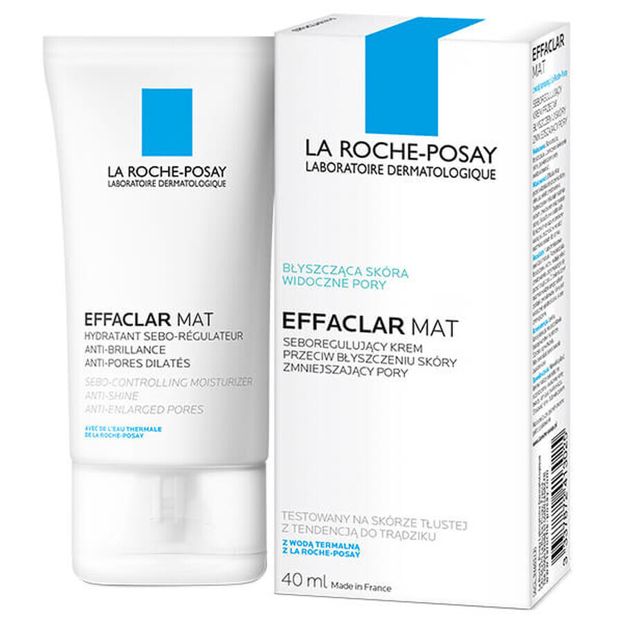 La Roche-Posay Effaclar Mat, talgregulierende Creme gegen Hautglanz, 40 ml