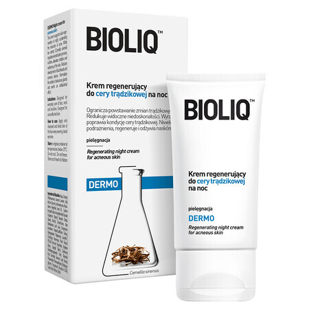 BIOLIQ Dermo, Nachtregenerationscreme für Aknehaut, 50 ml