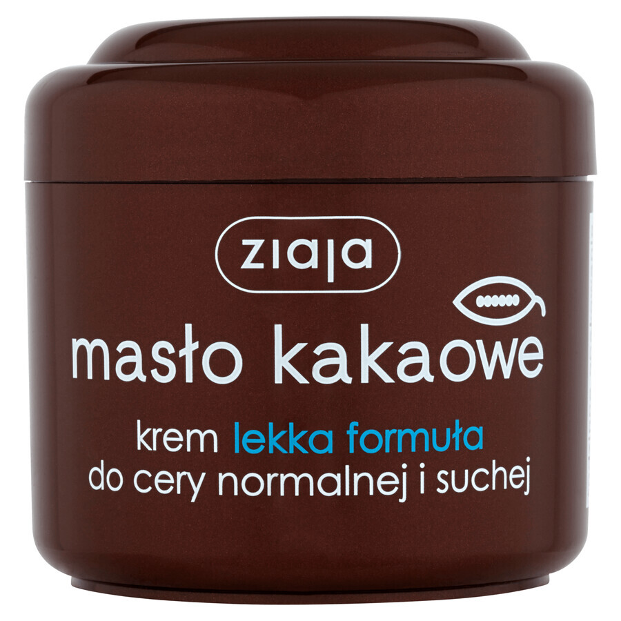 Ziaja Masło Kakaowe, Creme mit leichter Formel für normale und trockene Haut, 200 ml
