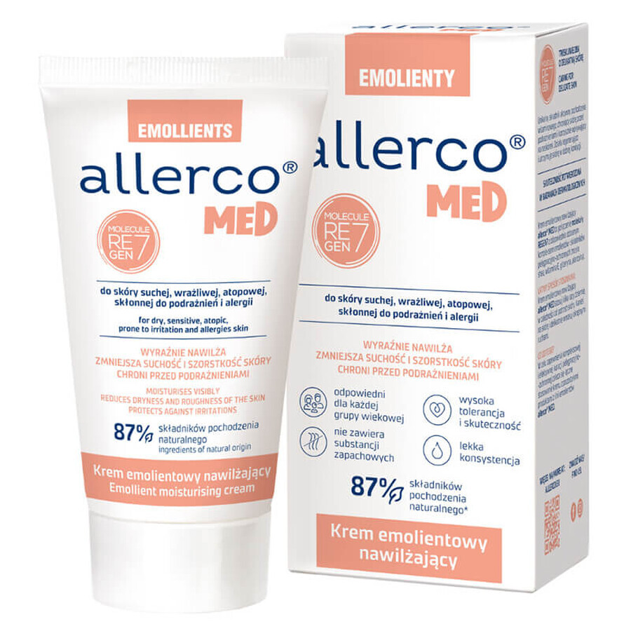 Allerco Feuchtigkeitsspendende Emollient Creme für empfindliche Haut 75ml