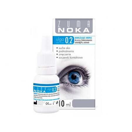 Zuma Noka Eye Relief 0,2%, picături hidratante pentru ochi, soluție, 10 ml